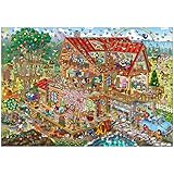 テンヨー 1000ピース ジグソーパズル ディズニー にぎやかなログハウス（ミッキー&フレンズ） (51x73.5cm)