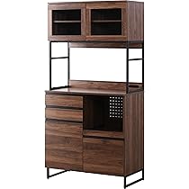 Amazon｜ワイエムワールド 食器棚 幅90 コンセント付き キッチン