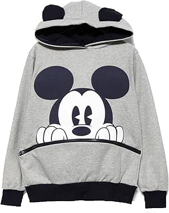 Amazon Co Jp 春 夏 秋パーカー 長袖 ディズニーパーカー ミッキーパーカー フードのお耳がｐｏｉｎｔ まぁるいお耳は そぉ ｄｉｓｎｅｙミッキーだよ 友達 恋人同士ペアでも着れちゃいます ミッキー ペアルック M ミッキー 服