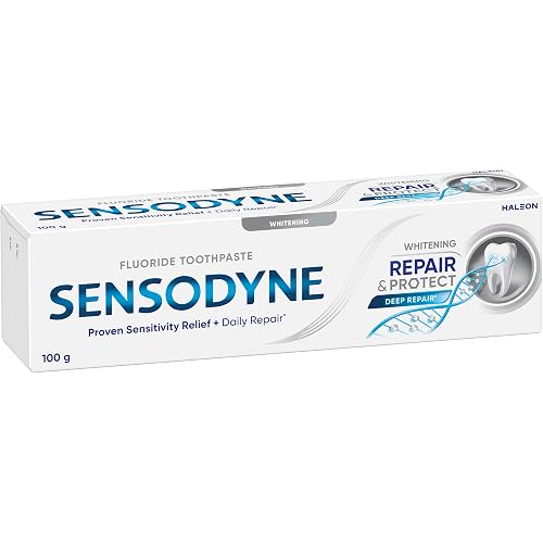 Sensodyne Repair & Protect Fluoride Toothpaste for Sensitive Teeth, Whitening, 100g