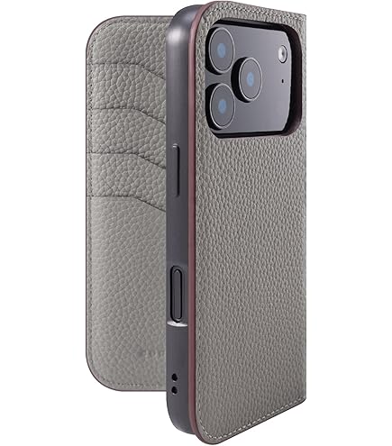 【新品同様】　ボナベンチュラ　スマホケース　iPhone11 手帳型　シボ革 新色】ハンドル付き バックカバーケース / ベルテッド