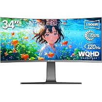 Amazon.co.jp: CRUA 34インチ ゲーミングモニター UWQHD 120Hz 21:9