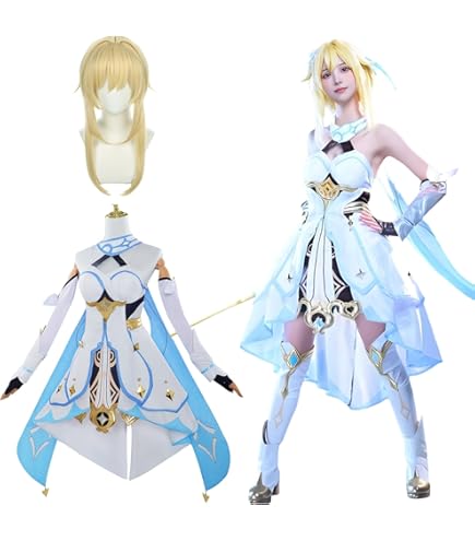 原神 コスプレ衣装+オーダーウィッグ　旅人　空 Amazon.co.jp: 原神 旅人 男主人公 空 コスプレ衣装 + ウィッグ+