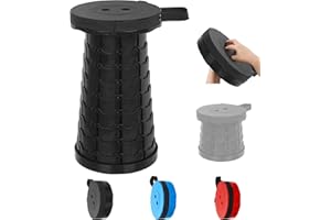 VECELO 折りたたみ椅子 携帯椅子 折畳椅子 伸縮式 超軽量 コンパクト 耐荷重150kg 直径25×高さ7~45cm 携帯便利 一秒開閉でき 高さ調節可能 キャンプ椅子 野外レジャー用 組み立て不要