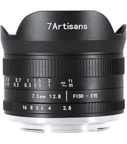 Amazon | 7 Artisans 4mm F2.8 魚眼レンズ超広角レンズM43フレーム