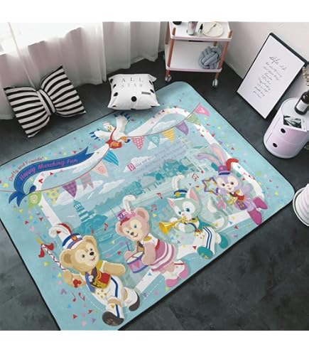 Amazon | ダッフィー アニメ カーペット 長方形 ラグマット ラグ 絨毯
