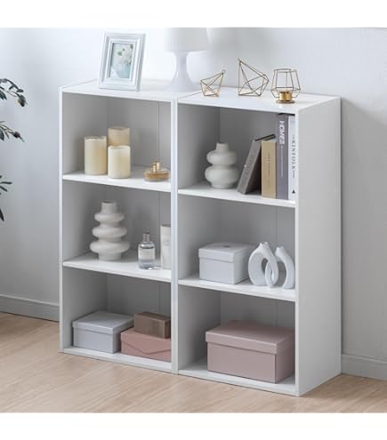 Amazon｜カインズ(CAINZ) カラーボックス 3段 ダブル 幅86.5cm 奥行