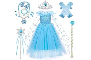 [KOCEKID] プリンセス ドレス 子供 お姫様 ドレス ハロウィン コスプレ 子供 女の子 キッズコスチューム 誕生日ギフト パーティー 七五三 撮影 クリスマスサプライズ 小物付き