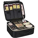 Samtour Makeup Case Travel Makeup Bag Makeup Train Case Cosmetic Bag Toiletry Makeup Brushes Organizer Portable Travel Storag