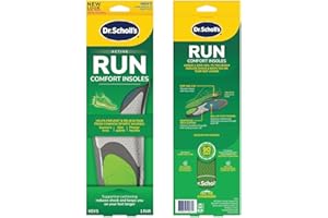 Dr. Scholl’s Running Insoles // Reduce Shock and Prevent Common Running Injuries: Runner's Knee, Plantar Fasciitis and Shin Splints for Men's 8-14