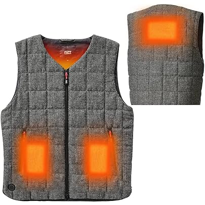 [アイリスオーヤマ] ツイード調ヒートベスト ビジネスベスト ヒートウェアベスト 速暖30秒 1分で+11度体感 洗えて清潔 4段階温度調節 カ Amazon | [アイリスオーヤマ] ツイード調ヒートベスト ビジネスベスト