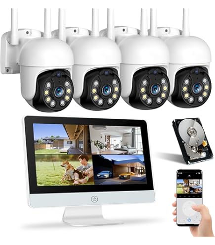 Amazon.co.jp: Q-See 防犯カメラ バレットカメラ4台 + 4chDVR 1TB HDD