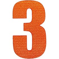 Amazon.co.jp: 数字ワッペン 3cm オレンジ 2（ニ） : ホビー
