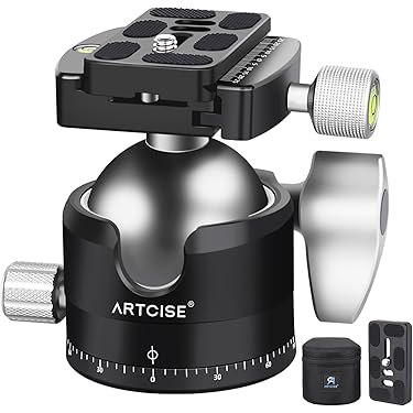 Amazon | ARTCISE 56mmボール 低重心設計 三脚ヘッド 360度パノラマ