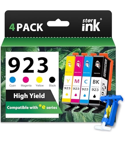 SINOPRINT 924 cartridges, compatibel met HP 924 inktpatronen, multipack voor HP OfficeJet Pro 8122e OfficeJet Pro 8124e 8132e 8120e 8125e 8130e 8134e 8135e 8138e 8139e 8120 8122 (4-pack, geen chip