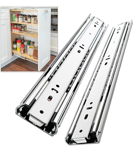 OURSHO 22 Inch Soft Close Drawer Slides 10 Pairs (20pcs) Heavy Duty Full Extension Ball Bearing - View #2