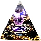 S.fields.inc クリスタル ピラミッド オルゴナイト パープル パワーストーン 水晶 6×6ｃｍ (インヤン)