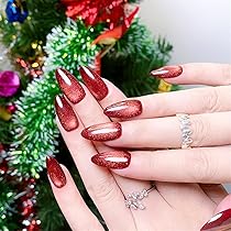 &Co. 高品質ネイルチップ【トマトレッド×先端ゴールドライン】秋冬 71I7Y5scyCL._AC_UL210_SR210,