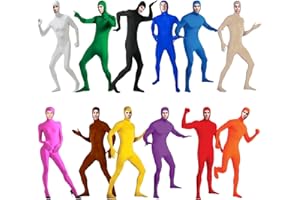 [YAYAMIYA] 全身タイツ コスプレ 140-190CM 12色 おもしろい 顔部分が開いている 変装 仮装コスチューム 男女兼用 伸縮 通気 柔らかい パーティー ハロウイン 文化祭 ステージショー イベント クリスマス 大人 メンズ レディ