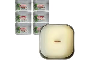 Coleman Scented Outdoor Citronella Candle with Wooden le Wick, Pine Scent, 6 oz (Pack of 6)