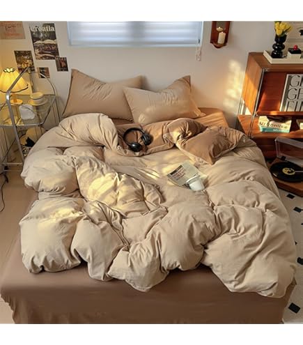 Amazon｜無印良品 綿平織ふとんカバーセット/生成 ベッド用 シングル