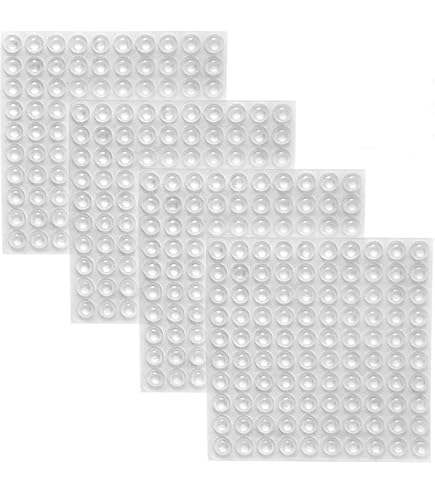 Bimeon 100-Pack Clear Rubber Feet – Self-Adhesive Silicone Pads For Cabinets & Hard Floors (10x3mm)