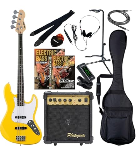 Legend LPB-Z WHベース　付属品あり LEGEND LPB-Z WH エレキベース初心者12点セット 【充電式