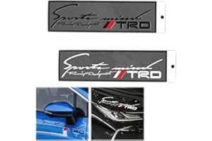 DELUXEFOX 車用ステッカー TRD車用デカール (2個セット) スポーツマインド車ステッカー フードステッカー 車のライトの眉毛装飾ステッカー 30*7.5cm 車の窓のステッカー 強い粘着力 取り付けが簡単 （ブラック/ホワイト）