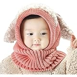 [YNICESHOP] ベビー帽子 冬 防寒ニット帽 毛糸 帽子 耳あて スヌード一体 あったか 萌え 可愛い犬 アニマルハット 6-36ヶ月 赤ちゃん 男の子 女の子 ぼうし ネックウォーマー キッズ 秋冬 お出かけ用品 寒さ対策 ベビーグッズ プ