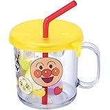 レック AS樹脂、ポリエチレン アンパンマン フタ付き ストローコップ 250ml