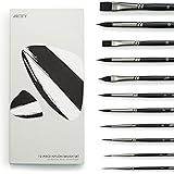 ARTIFY 12 pcs Watercolor Paint Brushes Premium Nylon Hair Paint Brushes for Oil Painting Acrylic Painting for Kids and Adults