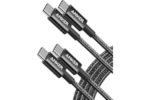 【2本セット】Anker 高耐久ナイロン USB-C＆USB-C 2.0 ケーブル 【USB PD対応/高耐久】 60W対応 iPhone 16 MacBook Pro iPad Pro Air Galaxy等対応 (1.8m ブラック)