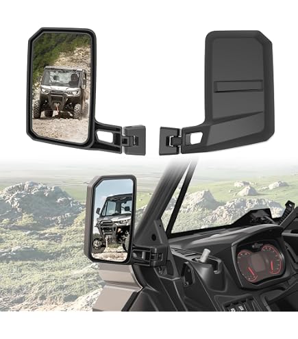 KEMIMOTO UTV Side Mirrors For Can-Am Defender 2016-2025 - 2Pcs, Ball Joint Adjustable, OEM #715002459 Replace