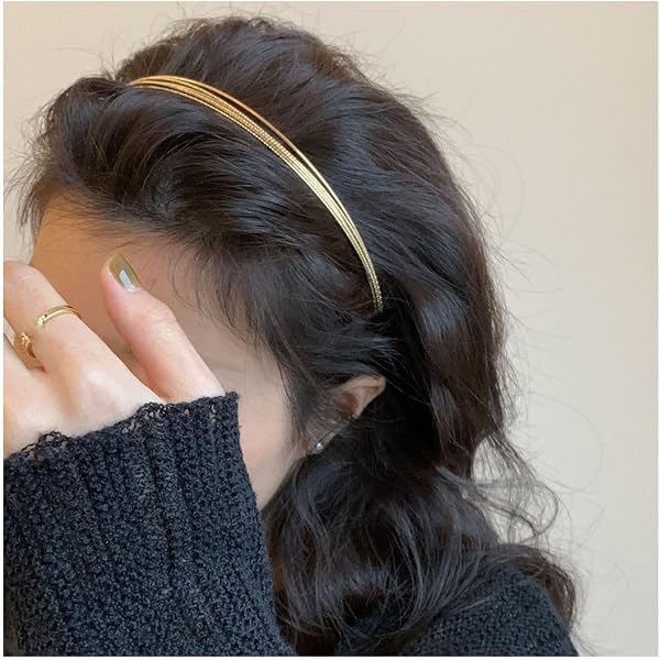 L. Erickson Metall-Kopfband – Gold, Ultra-dünn, Für Alle Haartypen
