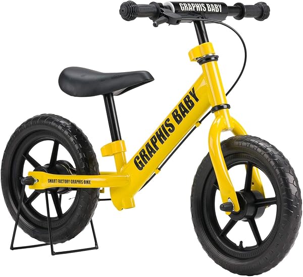 GRAPHIS(グラフィス) 【組立動画あり】 幼児用 ペダルなし自転車 12インチ 全17色 ノーパンク ハンドル ブレーキ スタンド付属 GR-BABY - 1