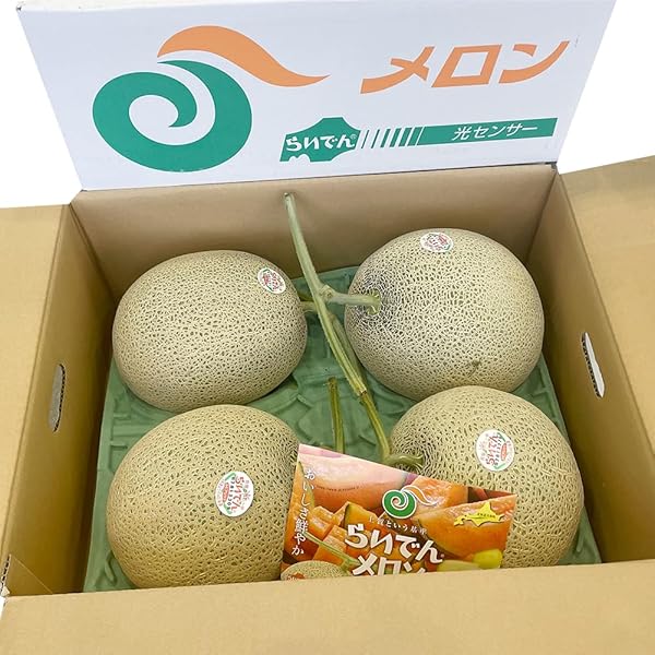 富良野メロン - 富良野メロン秀品　4玉入　8kg箱　※掲載は関東価格 楽天市場】富良野メロン XL×4玉 (約8kg) 北海道産 秀品 赤肉