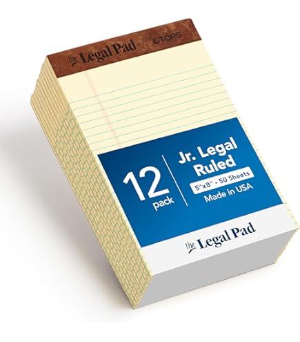 Amazon.co.jp: Tops Docket jr. Legal Pads 12.7cm x20.3cm Assorted