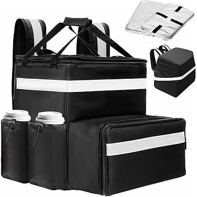 Amazon.co.jp: NUWAJPデリバリーバッグピザバッグ リュック3枚の仕切り