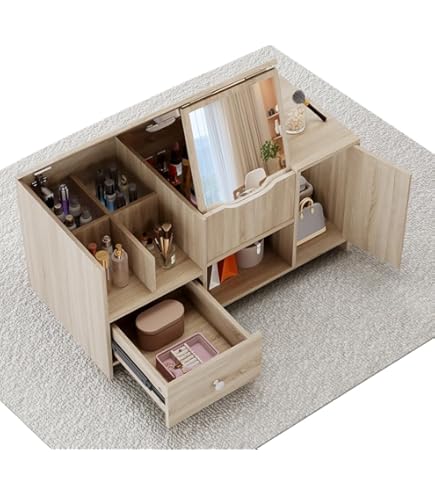 Amazon.co.jp: 昭和レトロ卓上ミニドレッサー一面鏡引出付鏡台