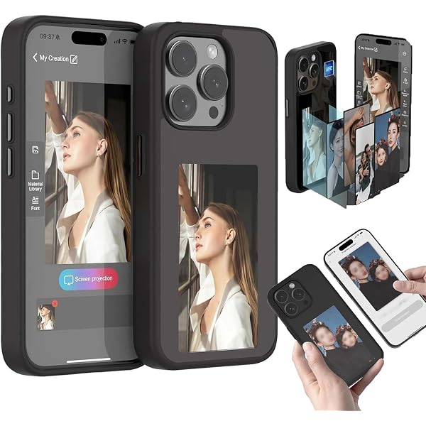 Amazon.co.jp: 電子インクスクリーン携帯ケース 向けiphone 13 14 15 