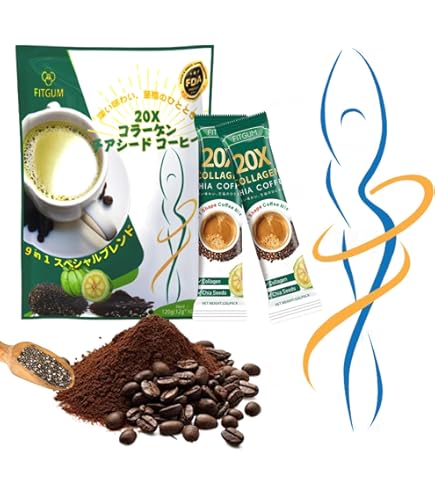 Amazon.co.jp: Collagen Chia Coffee チアシード入りインスタント
