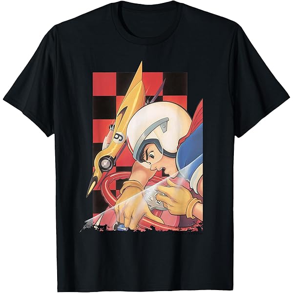 Amazon | 漫画 スピードレーサー ロゴ 閉じる Tシャツ | Tシャツ