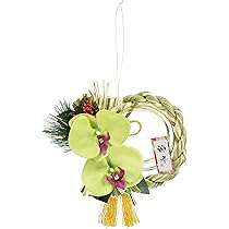 しめ縄リース　胡蝶蘭 造花】YDM/胡蝶蘭しめ縄アレンジ/NAATW-001 - 花材通販はなどんやアソシエ
