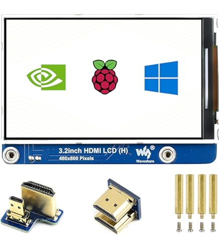 RaspberryPi用 2.8 インチ静電容量式タッチパネルLCD　2個セット Amazon.co.jp: 2.8インチ HDMI IPS LCD 480×640 静電容量式タッチ