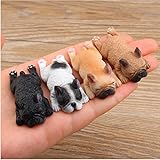 MJY屋 犬 マグネット 4個セット 飾り 置く物 冷蔵庫 車 磁石 フィギュア ワンちゃん かわいい メモ帳固定 おもしろ 雑貨 グッズ (フレンチブルドッグ B)