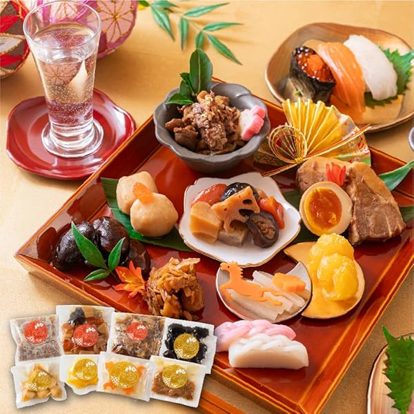 Amazon.co.jp: 【冷蔵】【おせち材料】紀文 お正月セット 椿 4種4品