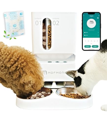 Amazon | ドギーマン なかよく食べる 自動給餌食器 ツイン