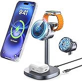 RORRY ワイヤレス充電器 3in1 MagSafe充電器 Qi2認証 冷却ファン付き【スマホ熱対策・15W急速・静音設計】3台同時に充電 アップルウォッチ充電器 TEC半導体スマホクーラー 充電ステーション 過熱防止 magsafe対応 マグセー