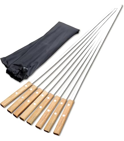 Amazon.co.jp: ケバブケバブトルコグリル用5セットステンレス鋼ウッド