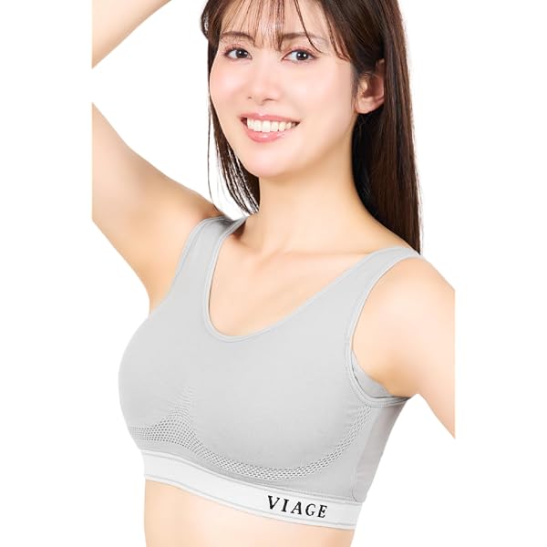 Amazon.co.jp: Viage Beauty Up Night Bra, 2-Piece Set (Black/Purple